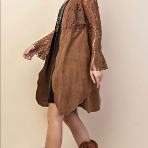 Vocal Brown Cardigan Sweater Cozy Knit